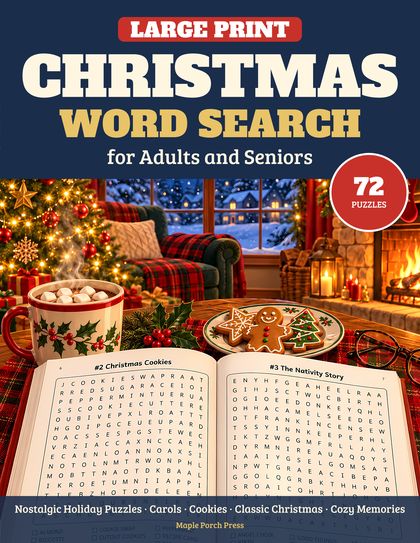 Large Print Christmas Word Search for Adults and Seniors
