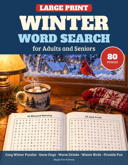 Large Print Winter Word Search for Adults and Seniors